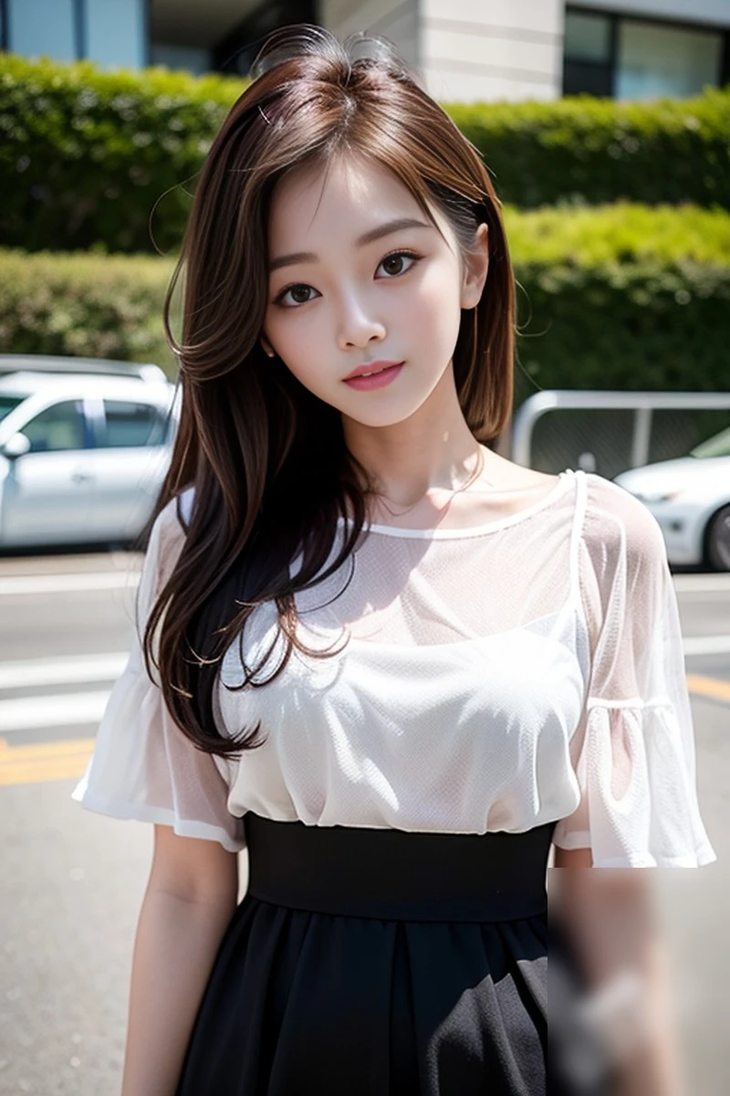 AI绘画日系女孩居家服写真阳光下的清纯少女