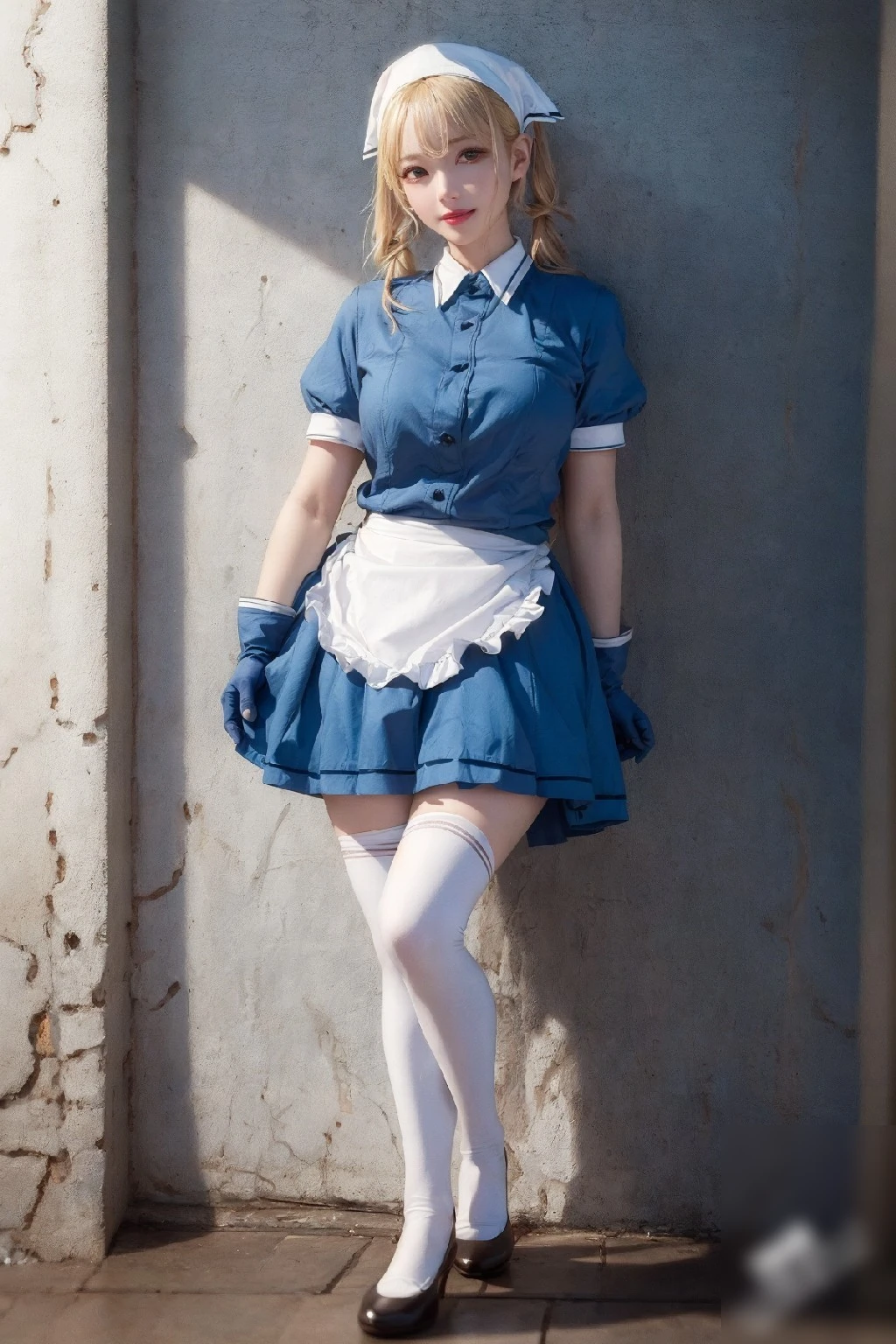 Hinata Kaho春日写真：清纯女仆的诱惑，水蓝色制服下的秘密